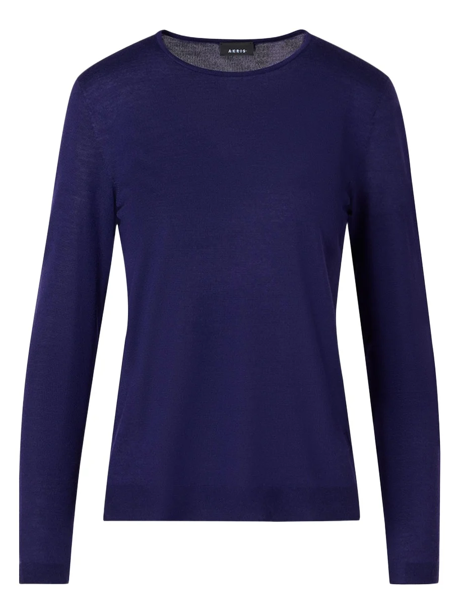 Akris Cashmere-Silk Fine Gauge Knit Sweater