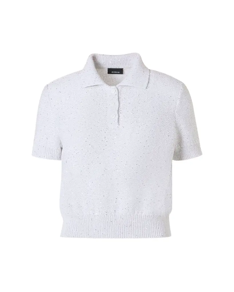 Akris Micro Sequined Short Knit Sweater | Image 1 Akris Micro Sequined Short Knit Sweater | Image 1