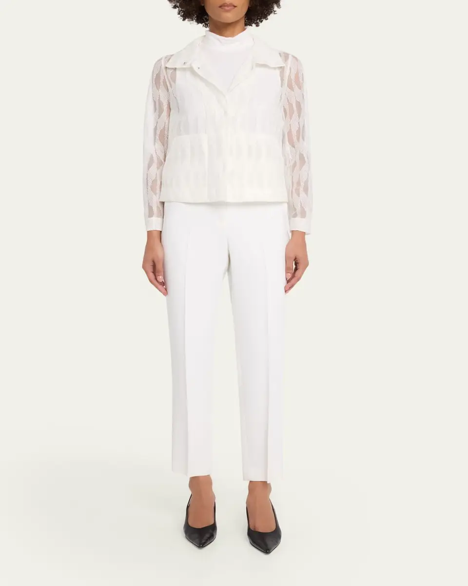 Akris Castro High Plains Embroidered Tulle Jacket | Thumbnail 2 Akris Castro High Plains Embroidered Tulle Jacket | Thumbnail 2
