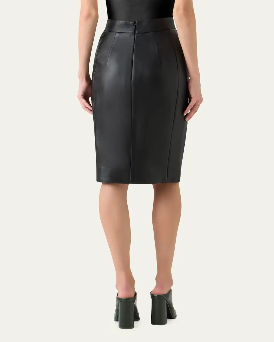 Akris Lamb Nappa Leather Pencil Skirt | Thumbnail 3 Akris Lamb Nappa Leather Pencil Skirt | Thumbnail 3