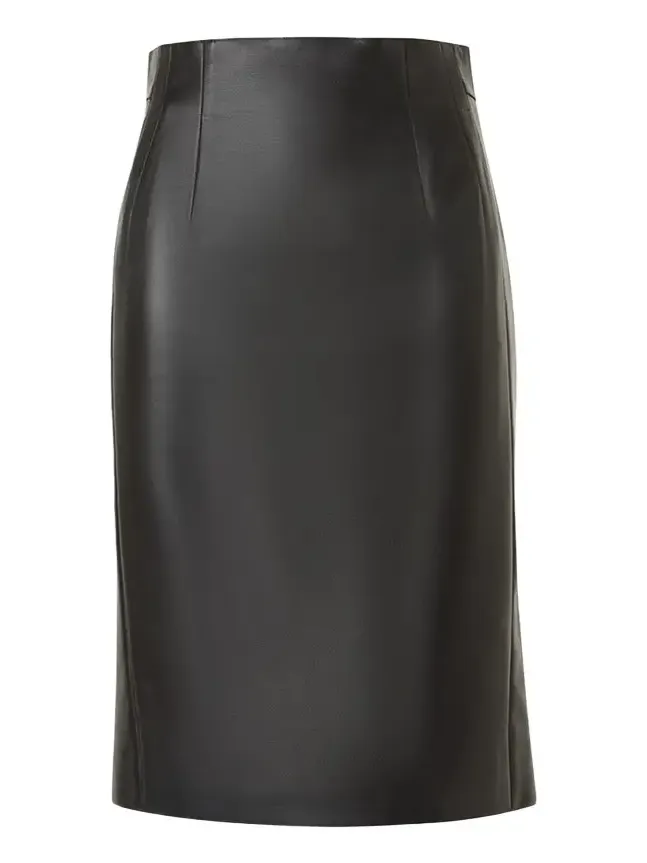 Lamb Nappa Leather Pencil Skirt Lamb Nappa Leather Pencil Skirt