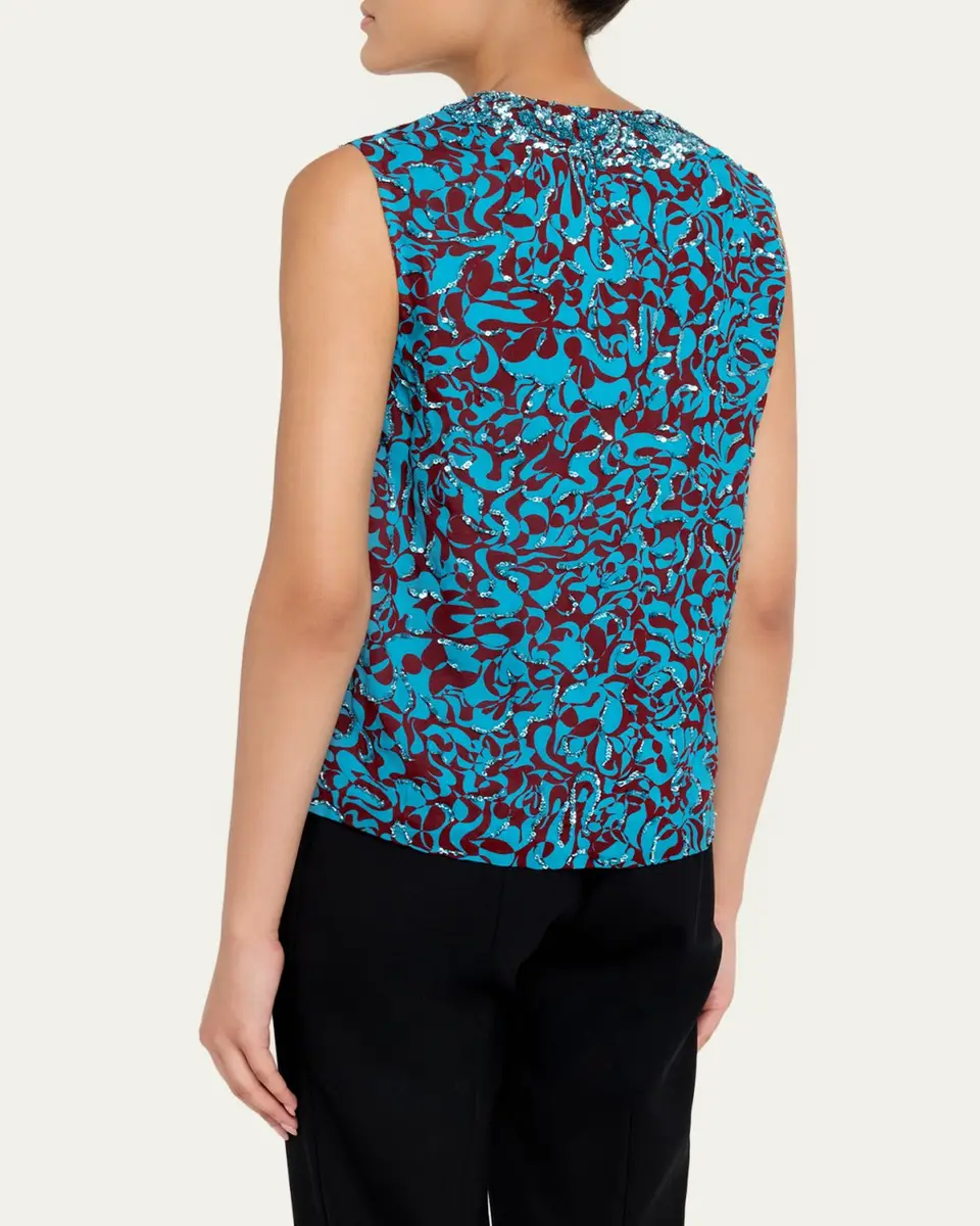 Dries Van Noten V-Neck Sequined Top | Thumbnail 3 Dries Van Noten V-Neck Sequined Top | Thumbnail 3