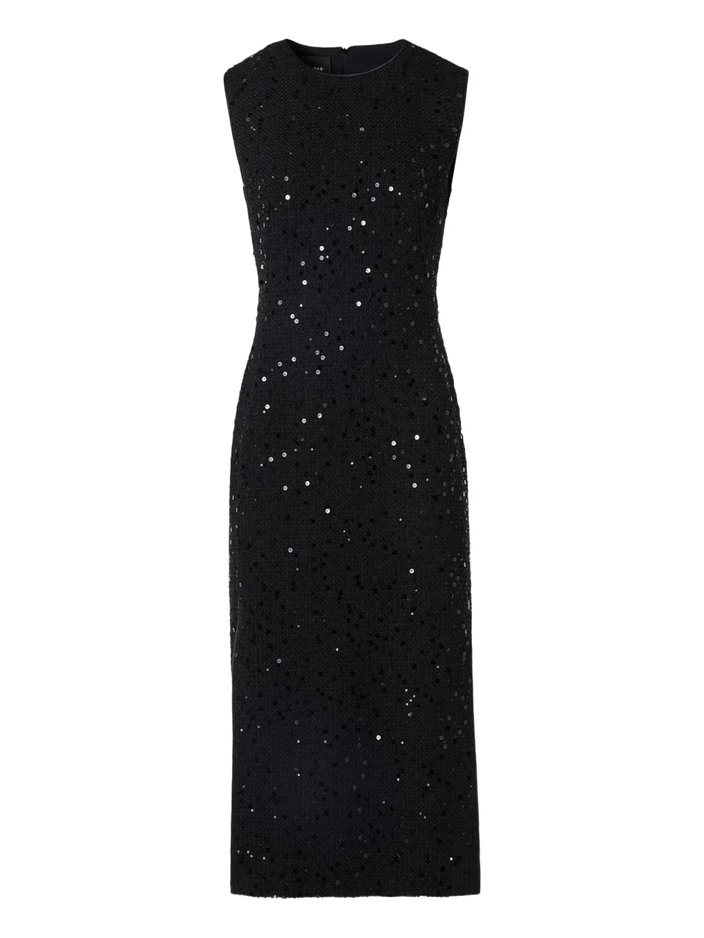 Sequined Tweed Midi Sheath Dress Sequined Tweed Midi Sheath Dress