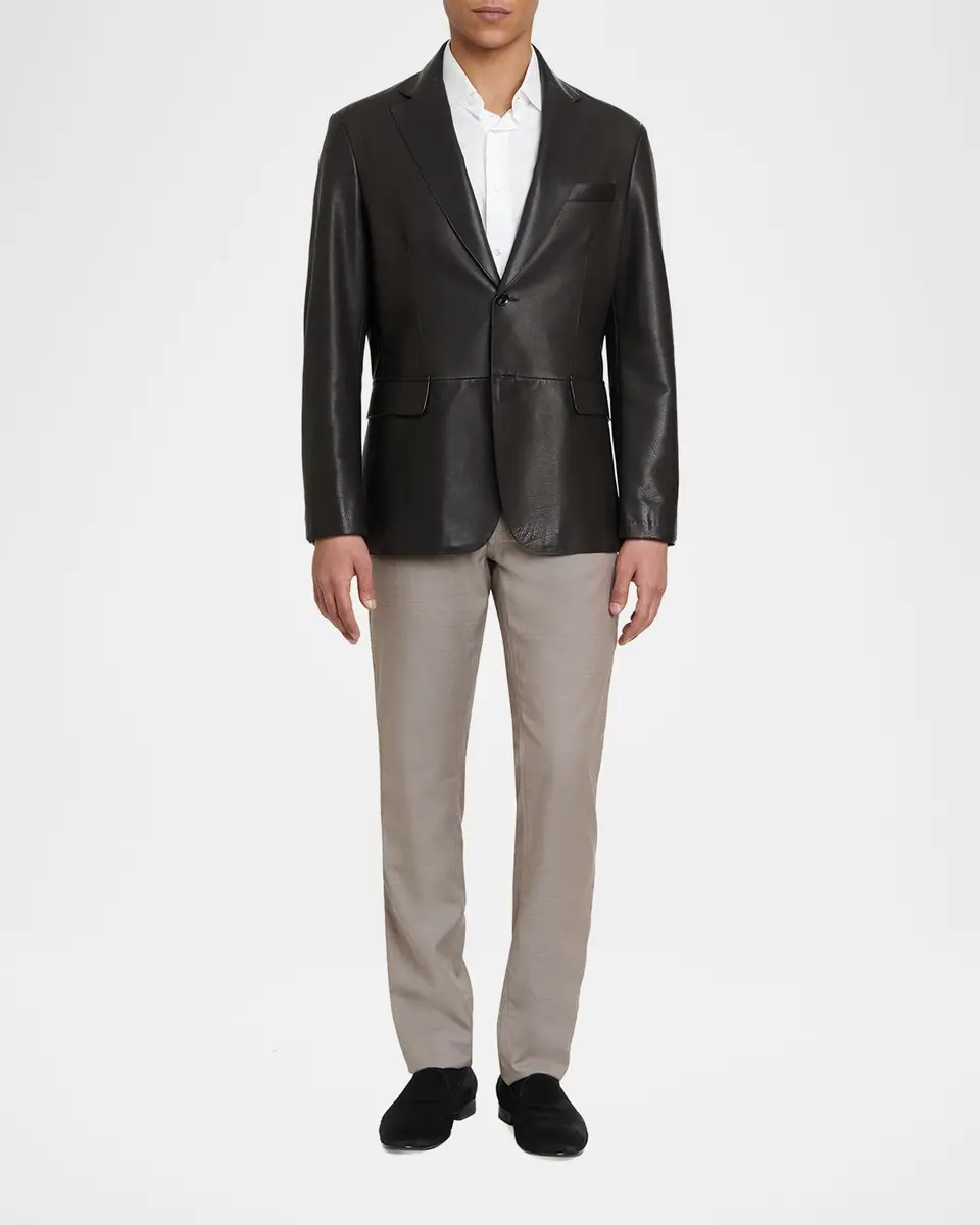 Brioni Men's Wool Slim-Fit Jeans | Thumbnail 2