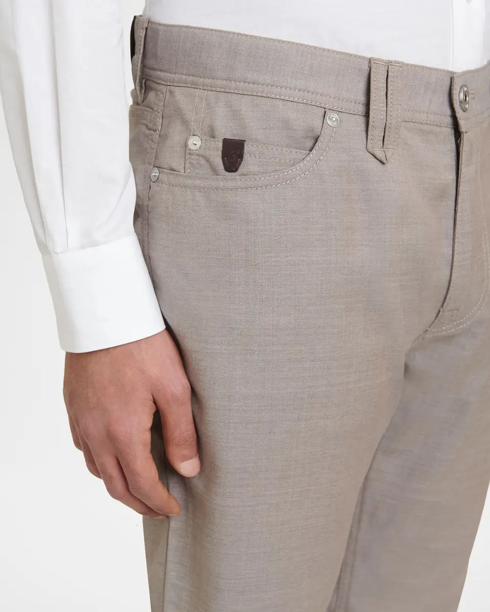 Brioni Men's Wool Slim-Fit Jeans | Thumbnail 5