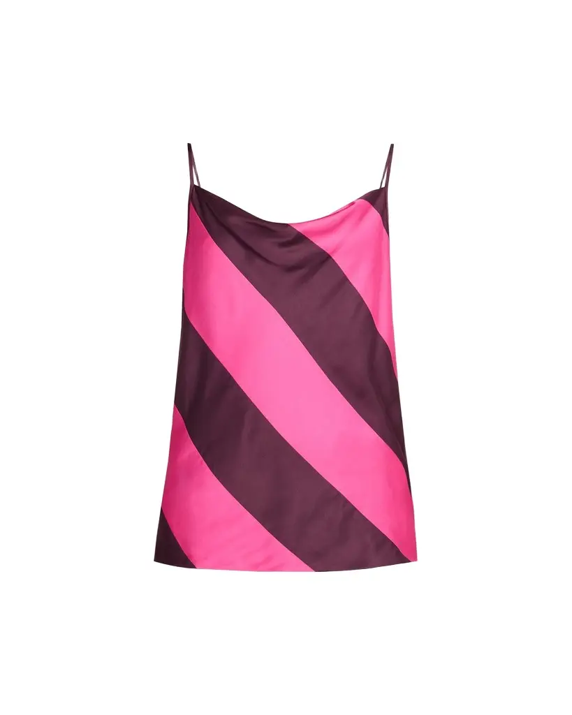 Dries Van Noten Cowl-Neck Paneled Satin Tank Top | Image 1 Dries Van Noten Cowl-Neck Paneled Satin Tank Top | Image 1