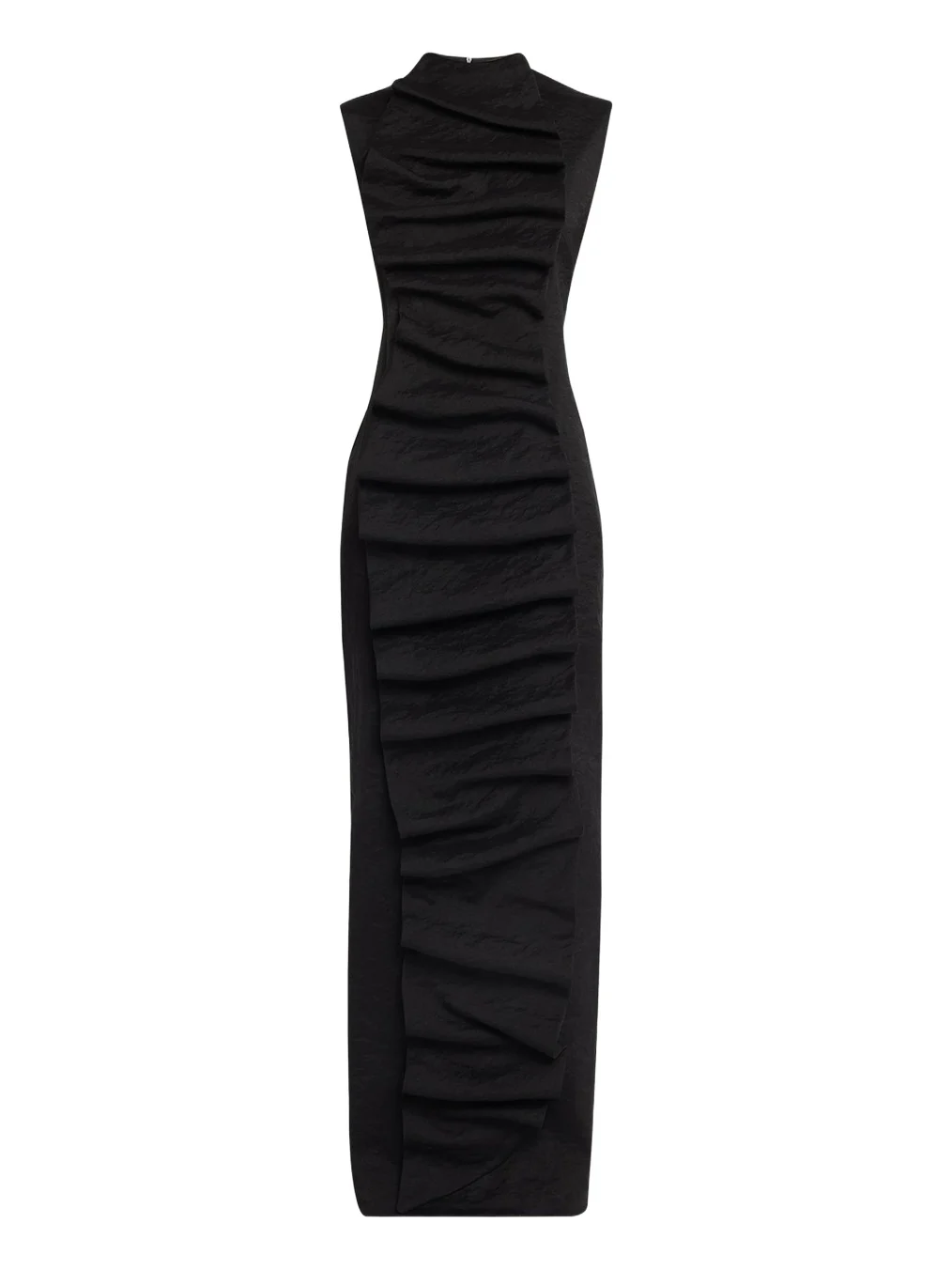 Ruffled Bib Maxi Dress