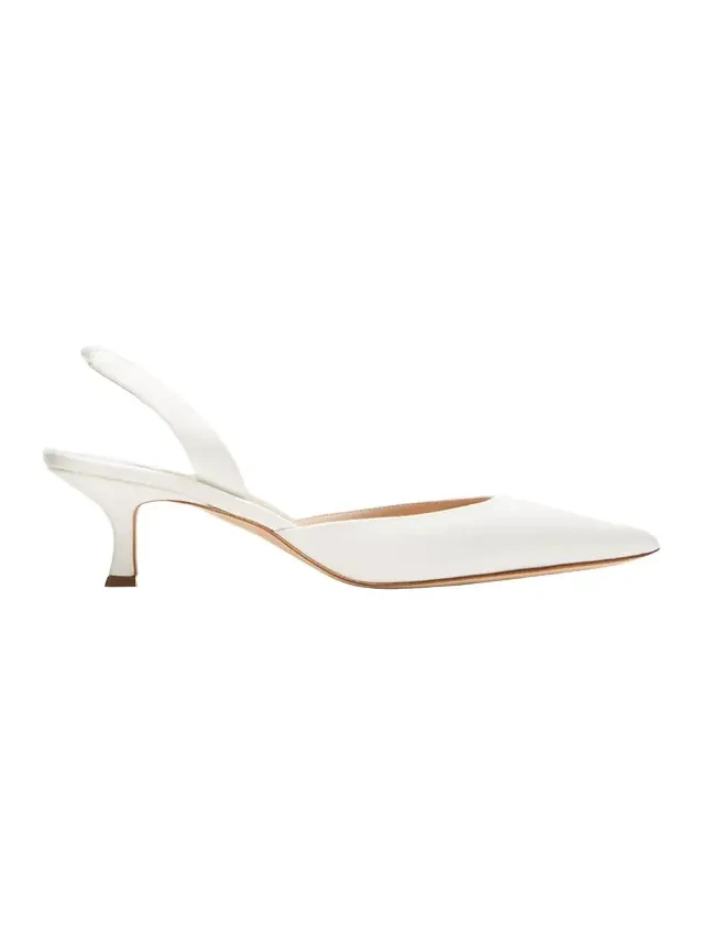 Manolo Blahnik Carolyne Kitten-Heel Halter Pumps | Thumbnail 1 Manolo Blahnik Carolyne Kitten-Heel Halter Pumps | Thumbnail 1