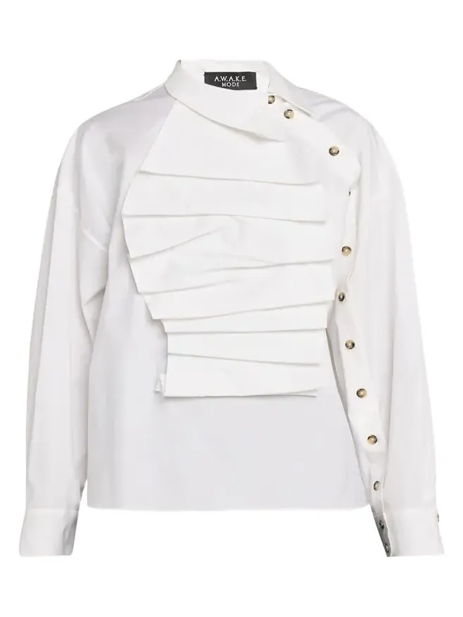 A.W.A.K.E. MODE Long-Sleeve Poplin Bib Top