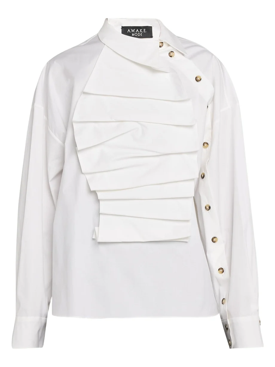 Long-Sleeve Poplin Bib Top Long-Sleeve Poplin Bib Top