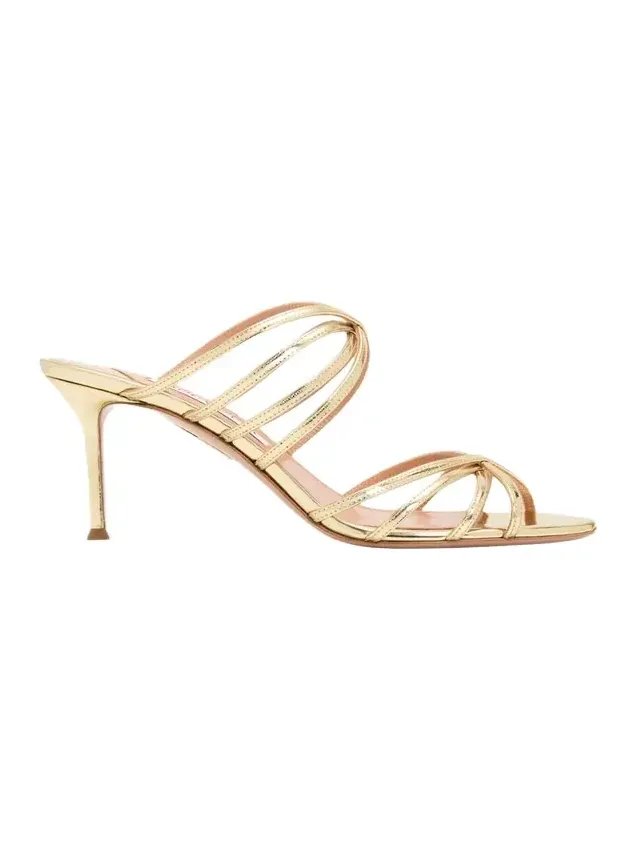 75mm Tell Me Metallic Leather Mules 75mm Tell Me Metallic Leather Mules