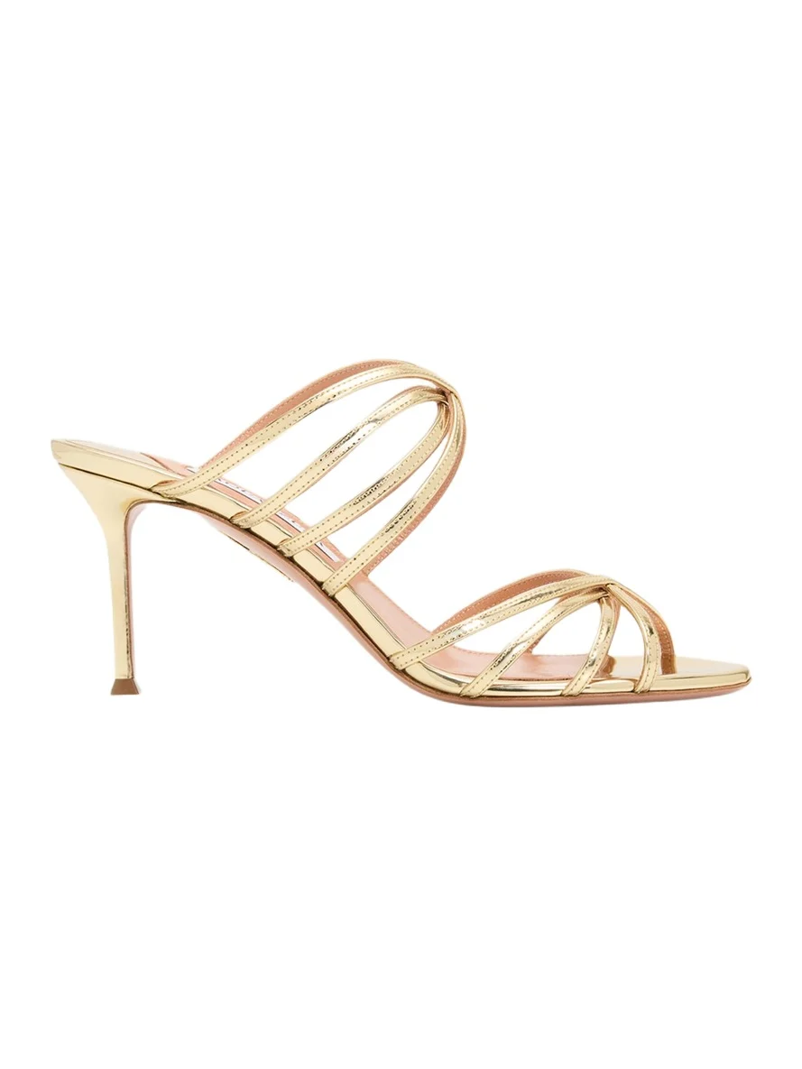 75mm Tell Me Metallic Leather Mules 75mm Tell Me Metallic Leather Mules