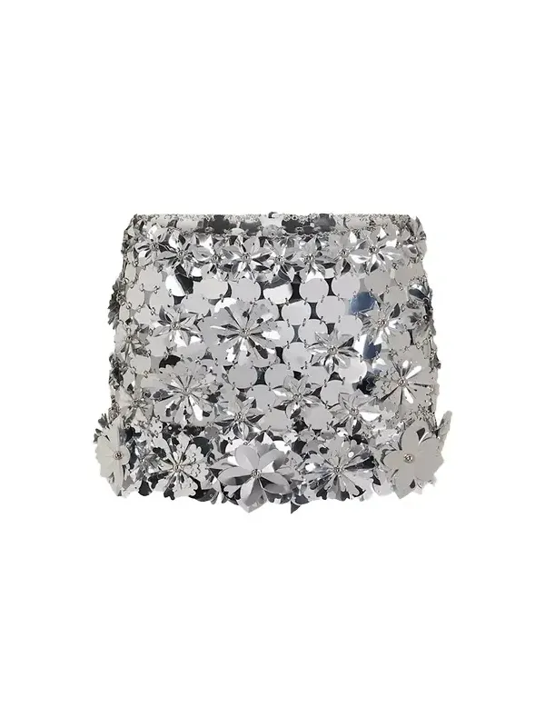 Floral Sequined Mini Skirt Floral Sequined Mini Skirt