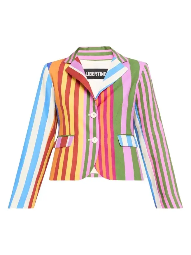 Tangier Stripe Linen Classic Jacket