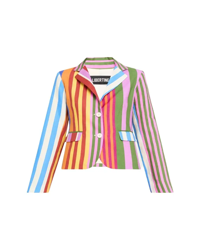 Libertine Tangier Stripe Linen Classic Jacket | Image 1 Libertine Tangier Stripe Linen Classic Jacket | Image 1