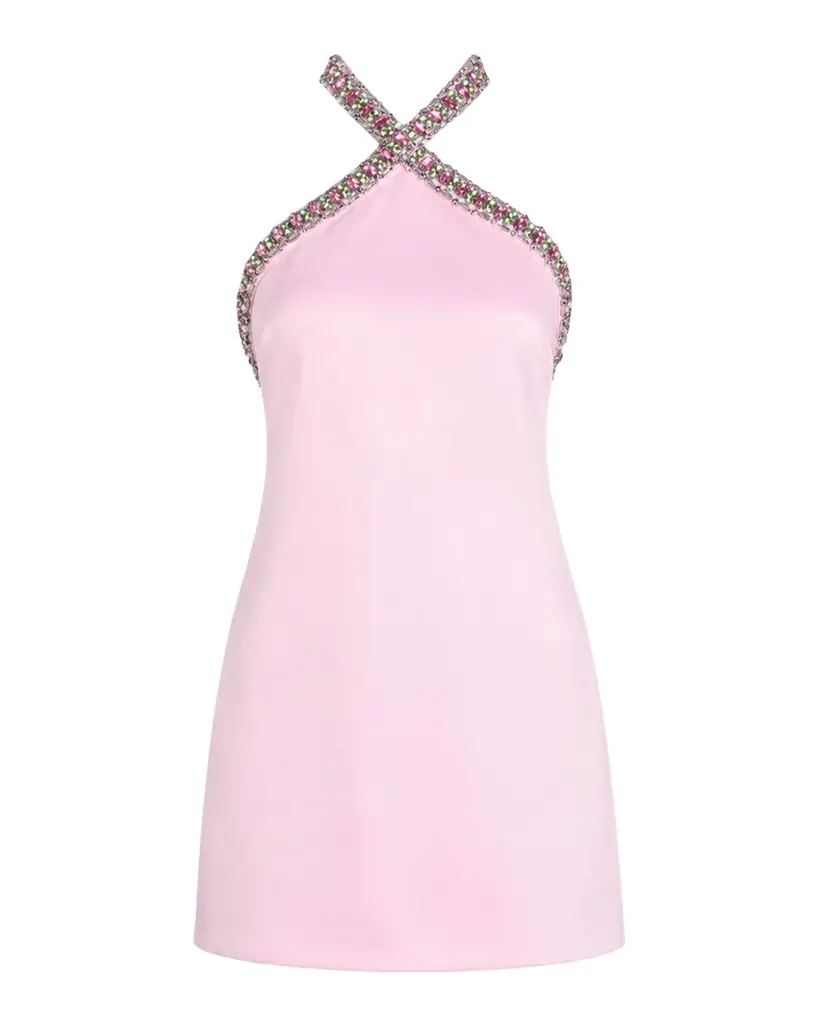Retrofête Sabry Jeweled Halter Mini Dress | Image 1 Retrofête Sabry Jeweled Halter Mini Dress | Image 1