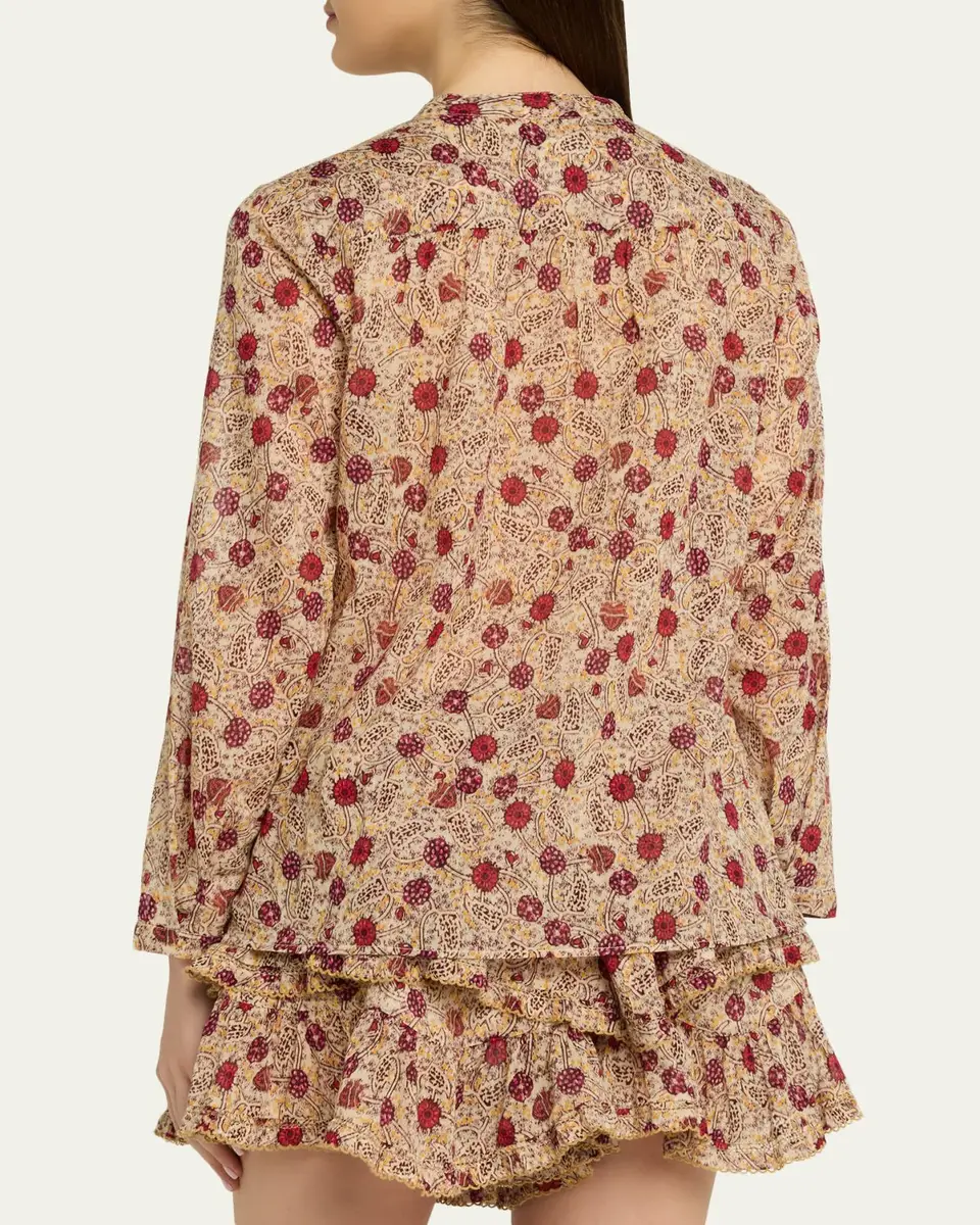Etoile Isabel Marant Maria Floral Cotton Top | Thumbnail 3 Etoile Isabel Marant Maria Floral Cotton Top | Thumbnail 3
