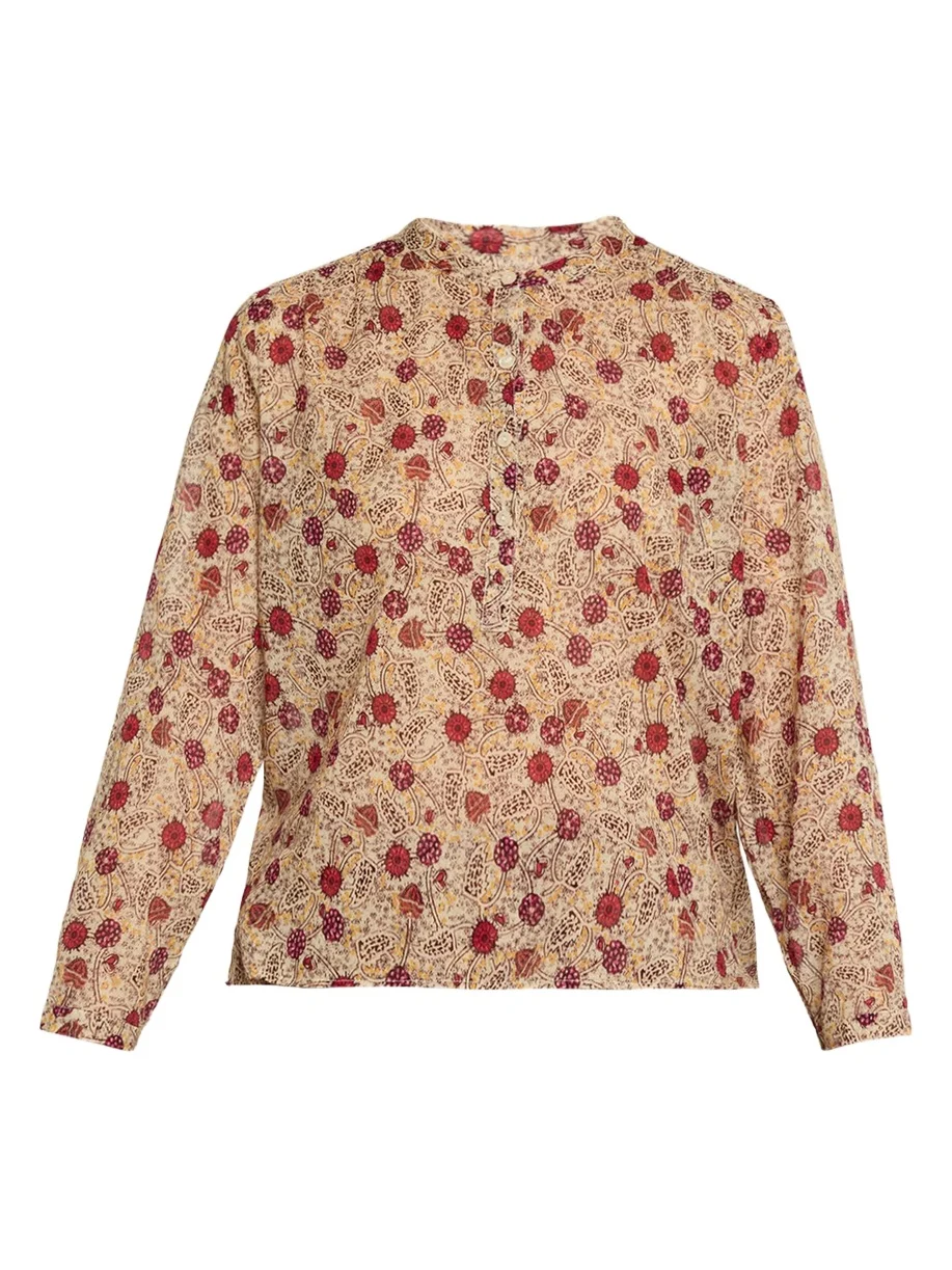 Maria Floral Cotton Top Maria Floral Cotton Top