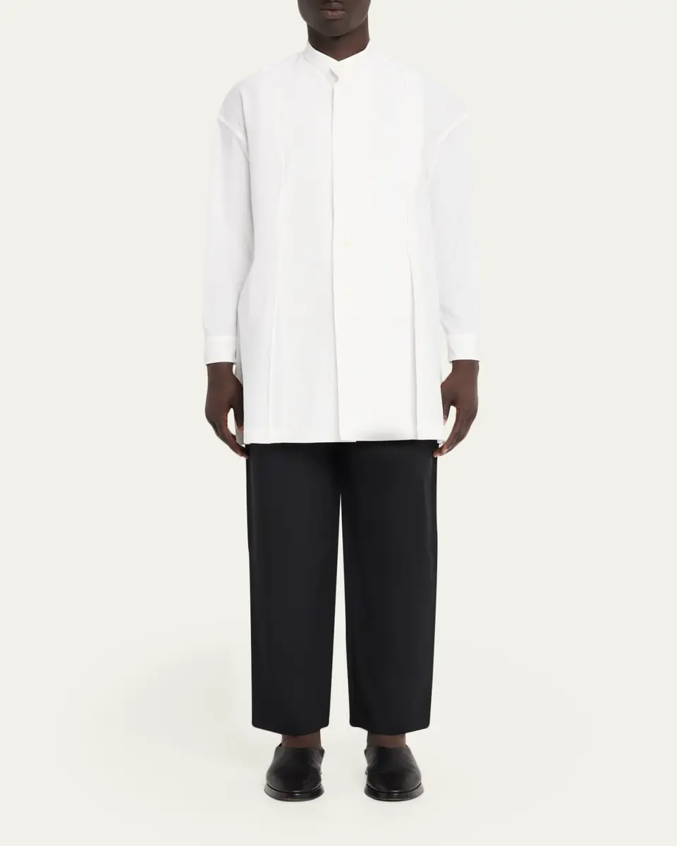 IM MEN Men's Flat Front Elastic-Waistband Trousers | Thumbnail 2 IM MEN Men's Flat Front Elastic-Waistband Trousers | Thumbnail 2