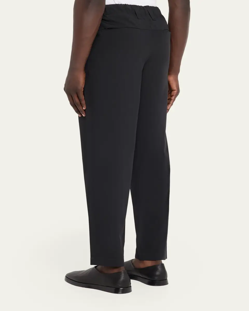 IM MEN Men's Flat Front Elastic-Waistband Trousers | Thumbnail 3 IM MEN Men's Flat Front Elastic-Waistband Trousers | Thumbnail 3