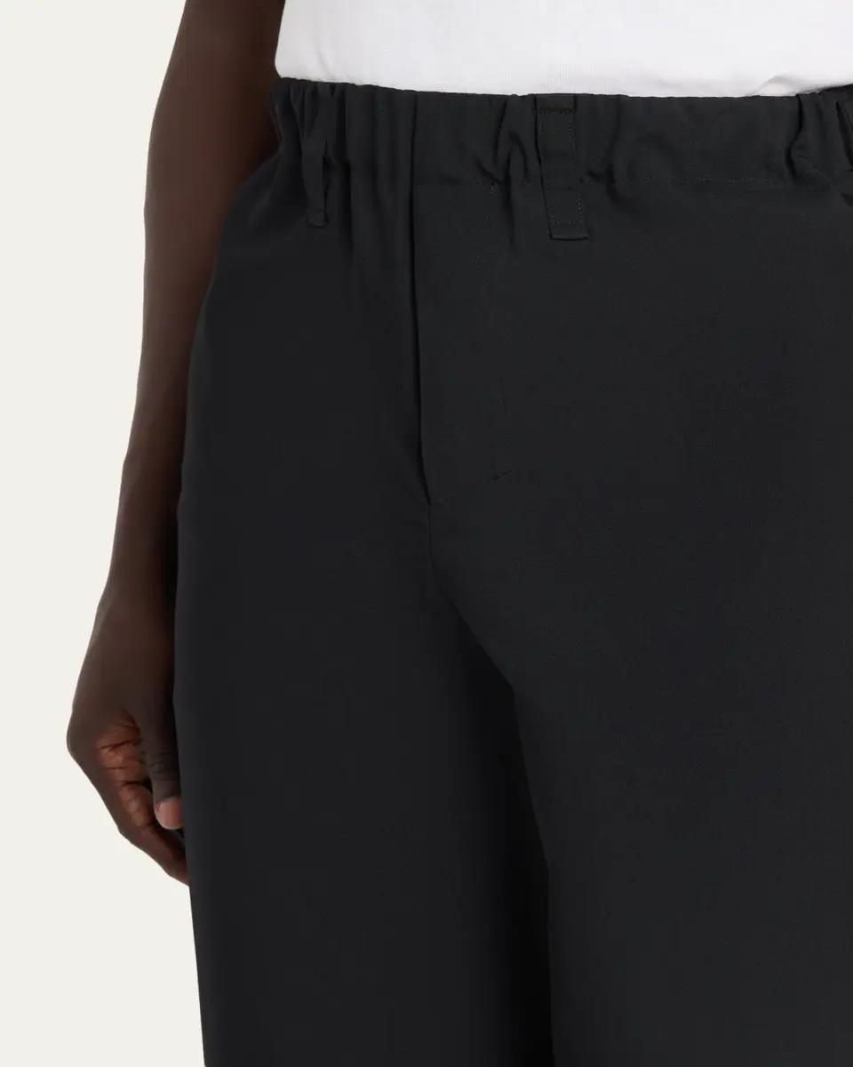 IM MEN Men's Flat Front Elastic-Waistband Trousers | Thumbnail 5 IM MEN Men's Flat Front Elastic-Waistband Trousers | Thumbnail 5