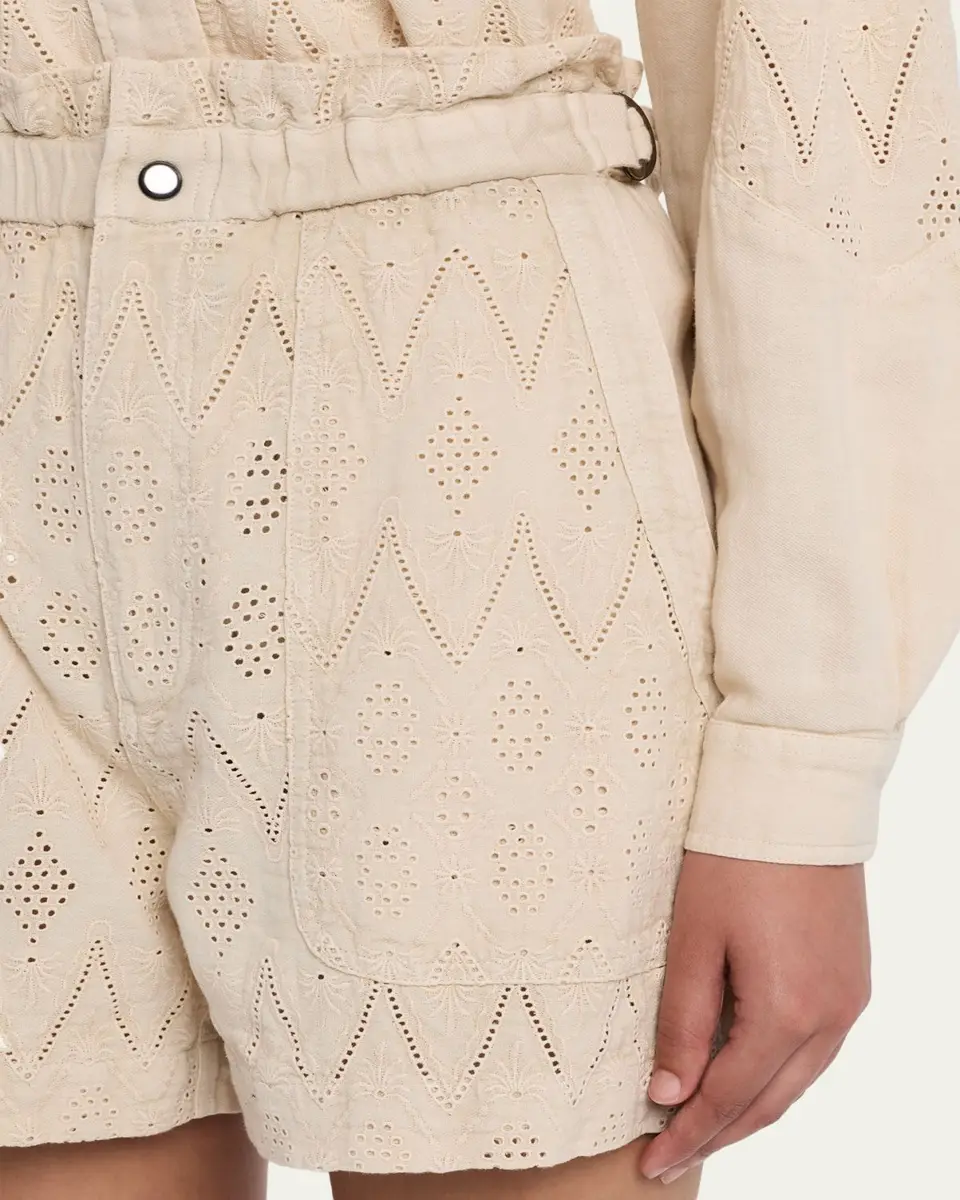 Etoile Isabel Marant Kisha Eyelet-Embroidered Twill Shorts | Thumbnail 5 Etoile Isabel Marant Kisha Eyelet-Embroidered Twill Shorts | Thumbnail 5