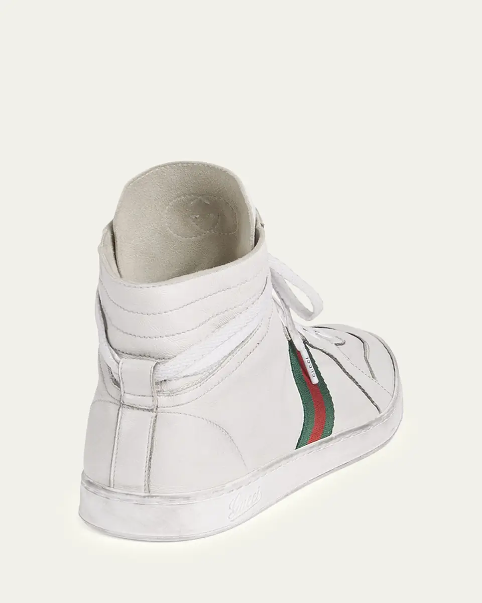 Gucci Men's Coda Leather High-Top Sneakers | Thumbnail 2 Gucci Men's Coda Leather High-Top Sneakers | Thumbnail 2