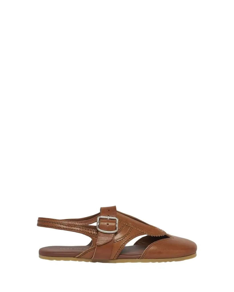 Dries Van Noten Cutout Leather Slingback Flats | Image 1 Dries Van Noten Cutout Leather Slingback Flats | Image 1