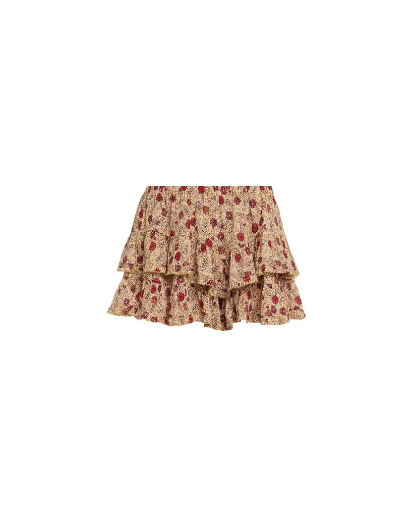 Etoile Isabel Marant Jocadia Floral Ruffled Cotton Miniskirt | Image 1 Etoile Isabel Marant Jocadia Floral Ruffled Cotton Miniskirt | Image 1
