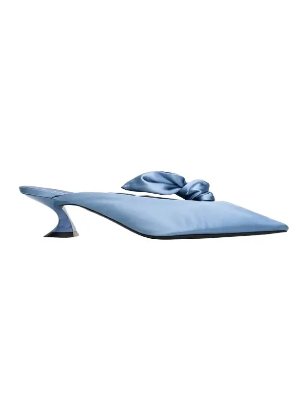 50mm Satin Bow Mule Pumps 50mm Satin Bow Mule Pumps