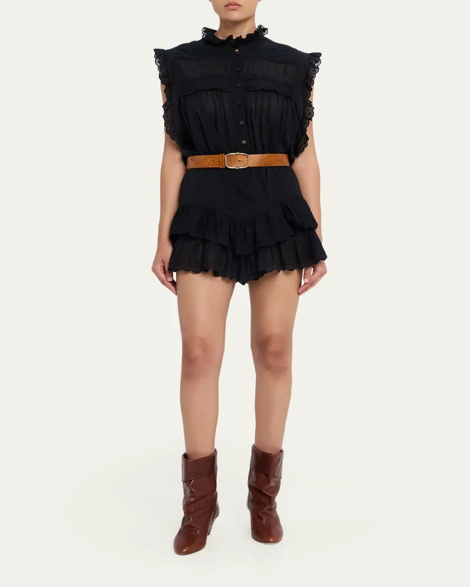 Etoile Isabel Marant Jocadia Embroidered Tiered Mini Skirt | Thumbnail 2 Etoile Isabel Marant Jocadia Embroidered Tiered Mini Skirt | Thumbnail 2