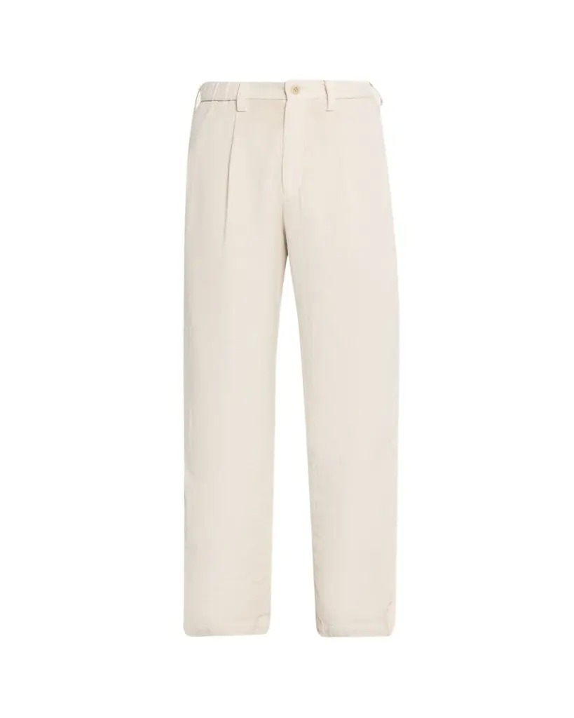 IM MEN Men's Cotton Pigment Pleated Straight-Leg Trousers | Image 1 IM MEN Men's Cotton Pigment Pleated Straight-Leg Trousers | Image 1