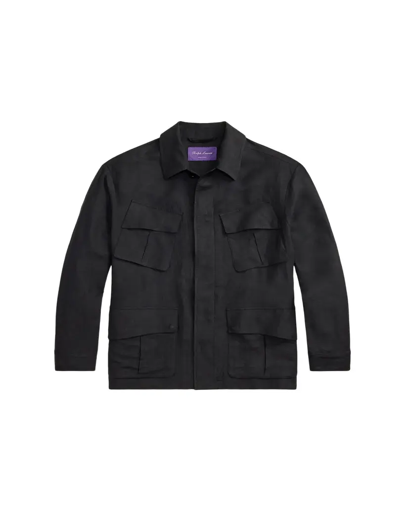 Ralph Lauren Purple Label Men's Silk and Linen Flap-Pocket Field Jacket | Image 1 Ralph Lauren Purple Label Men's Silk and Linen Flap-Pocket Field Jacket | Image 1