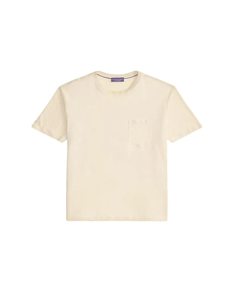 Ralph Lauren Purple Label Men's Linen Jersey Pocket T-Shirt | Image 1 Ralph Lauren Purple Label Men's Linen Jersey Pocket T-Shirt | Image 1