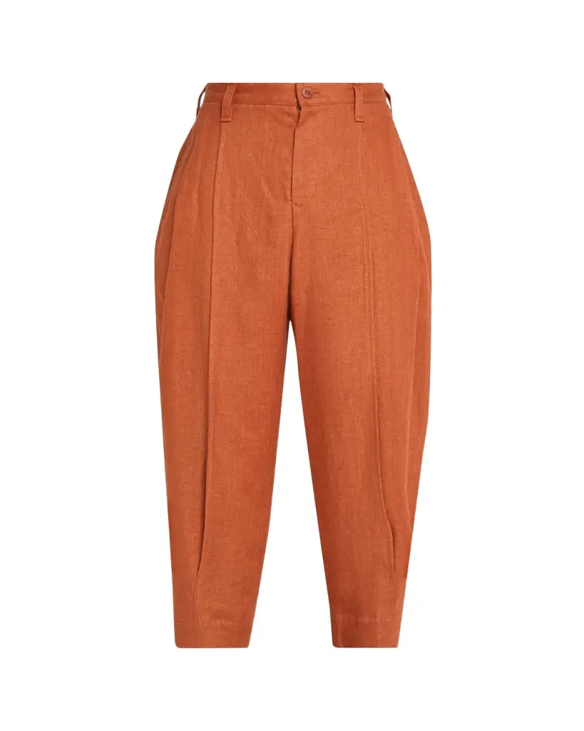 IM MEN Men's Linen Pleated Tapered-Leg Trousers | Image 1 IM MEN Men's Linen Pleated Tapered-Leg Trousers | Image 1