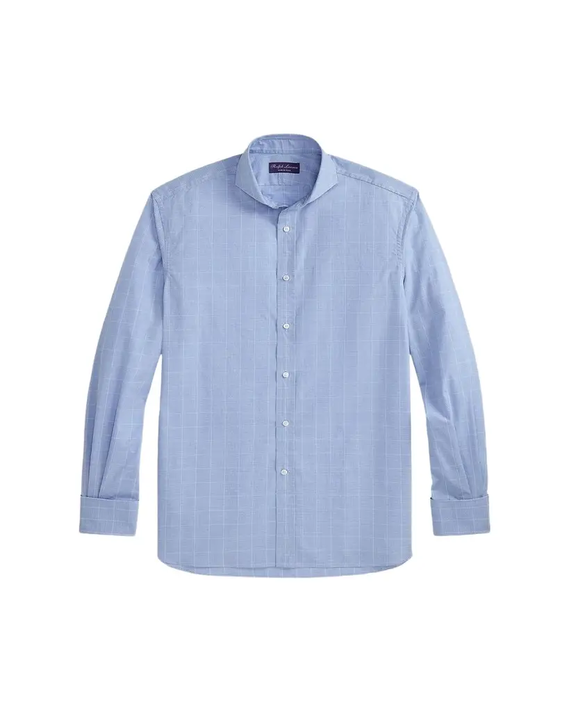 Ralph Lauren Purple Label Men's Glen Check French Cuff Shirt | Image 1 Ralph Lauren Purple Label Men's Glen Check French Cuff Shirt | Image 1
