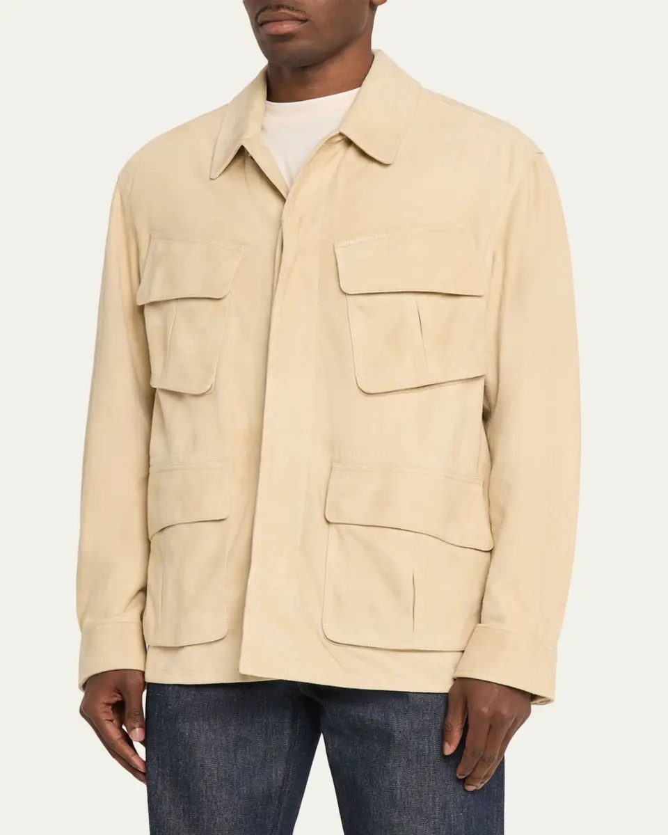 Ralph Lauren Purple Label Men's Suede Field Jacket | Thumbnail 4