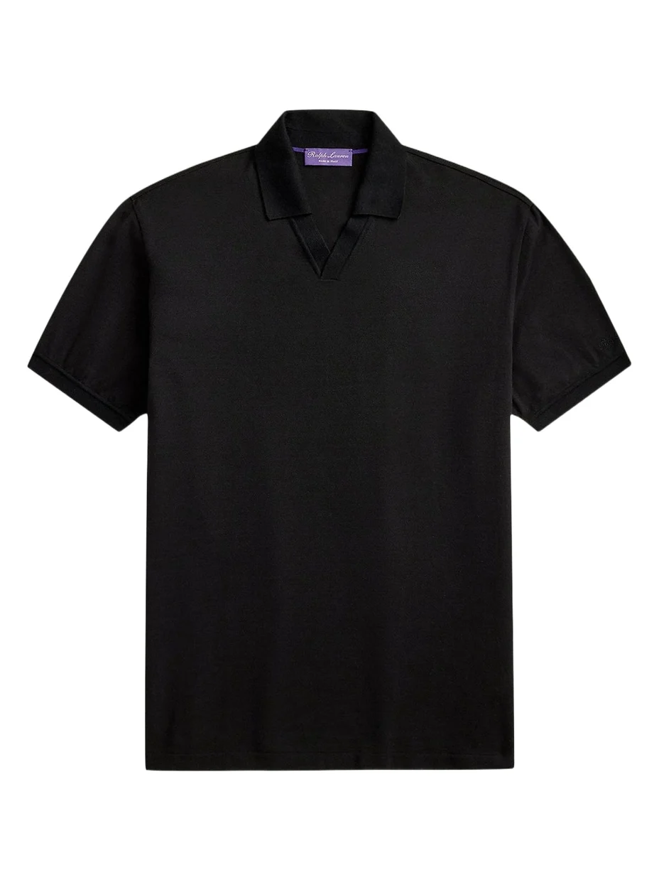 Men's Cotton and Cashmere Short-Sleeve Polo Sweater Men's Cotton and Cashmere Short-Sleeve Polo Sweater