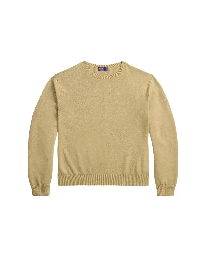 Ralph Lauren Purple Label Men's Linen-Blend Crewneck Sweater | Image 1 Ralph Lauren Purple Label Men's Linen-Blend Crewneck Sweater | Image 1