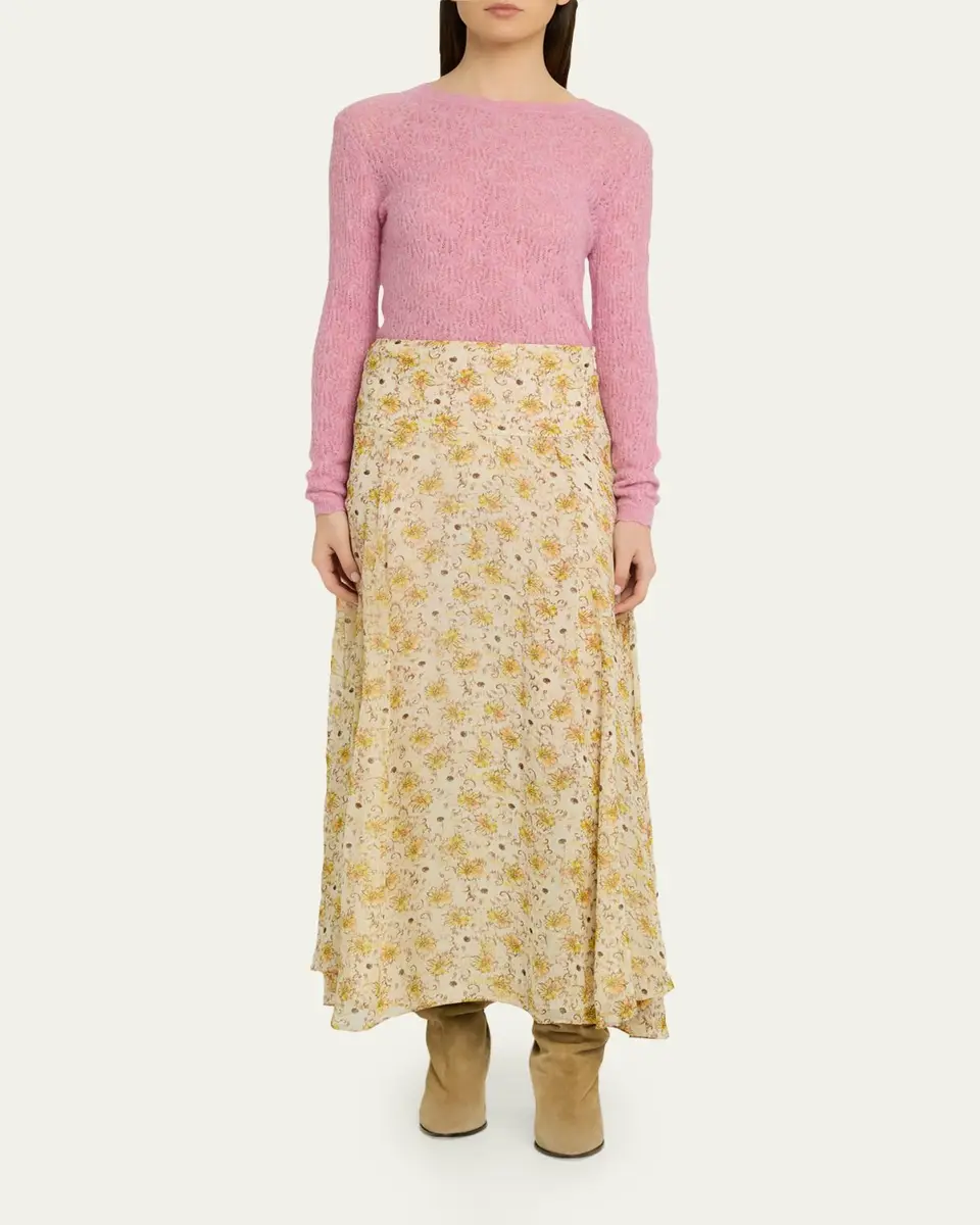 Etoile Isabel Marant Fran Floral Georgette Maxi Skirt | Thumbnail 2