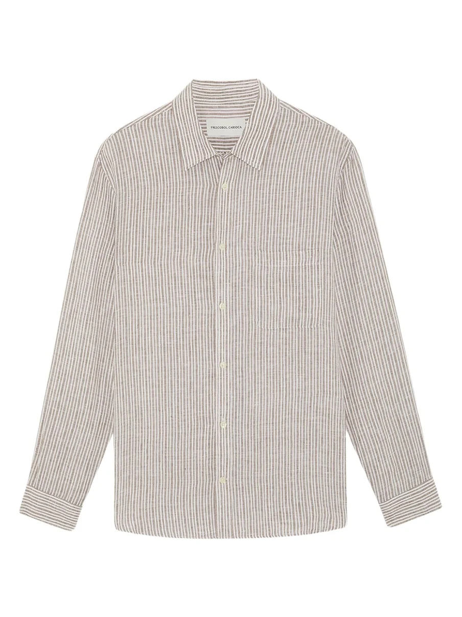 Men's Cotton Stripe Button-Down Shirt