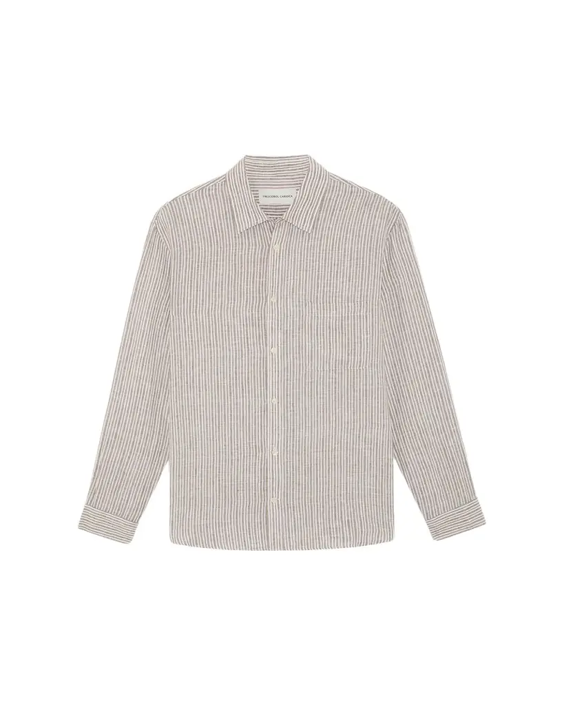 Frescobol Carioca Men's Cotton Stripe Button-Down Shirt | Image 1 Frescobol Carioca Men's Cotton Stripe Button-Down Shirt | Image 1