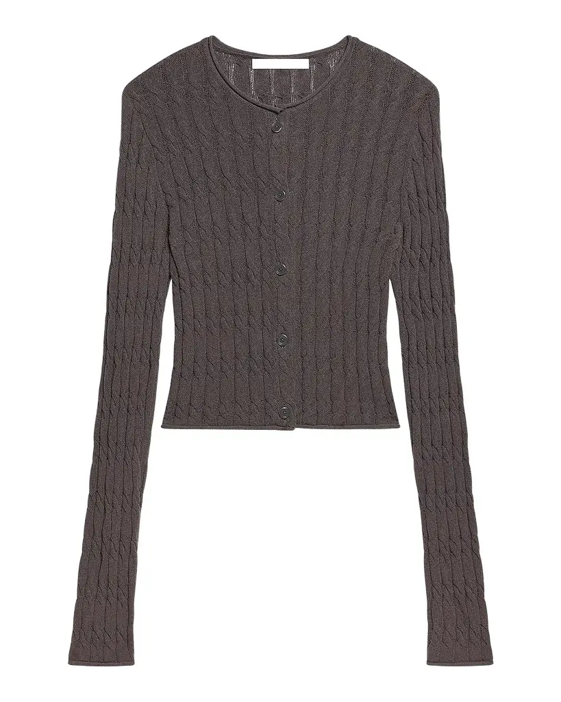 Helmut Lang Cable-Knit Cardigan | Image 1 Helmut Lang Cable-Knit Cardigan | Image 1
