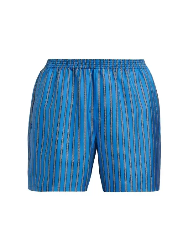 Men's Meander Print Silk Shorts Men's Meander Print Silk Shorts