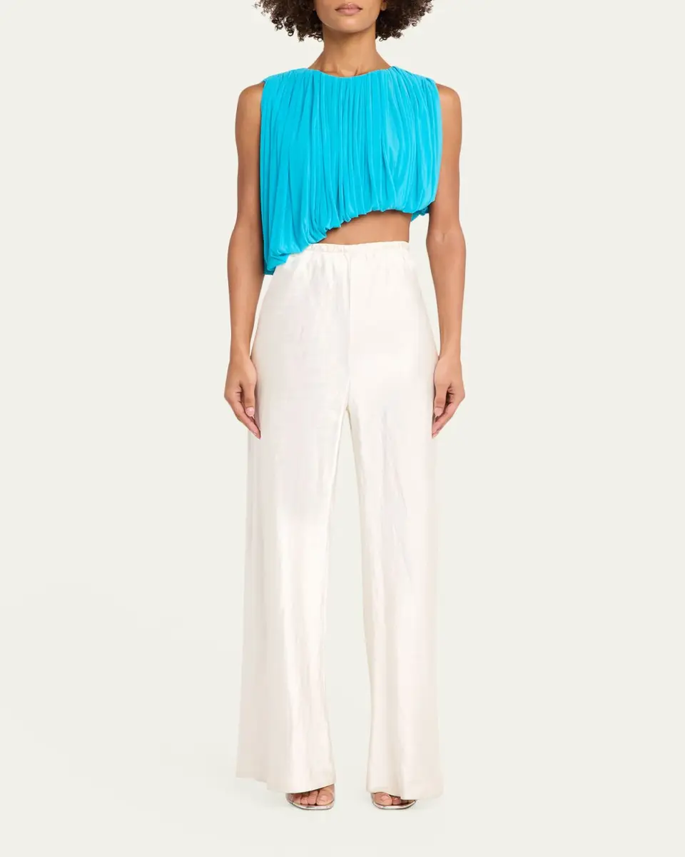 Ronny Kobo Chelly Sleeveless Asymmetric Draped Jersey Top | Thumbnail 2 Ronny Kobo Chelly Sleeveless Asymmetric Draped Jersey Top | Thumbnail 2