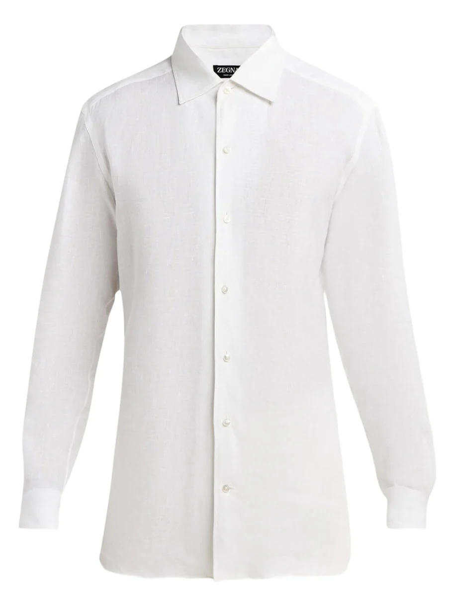 Zegna Men's Oasi Lino Button-Down Shirt