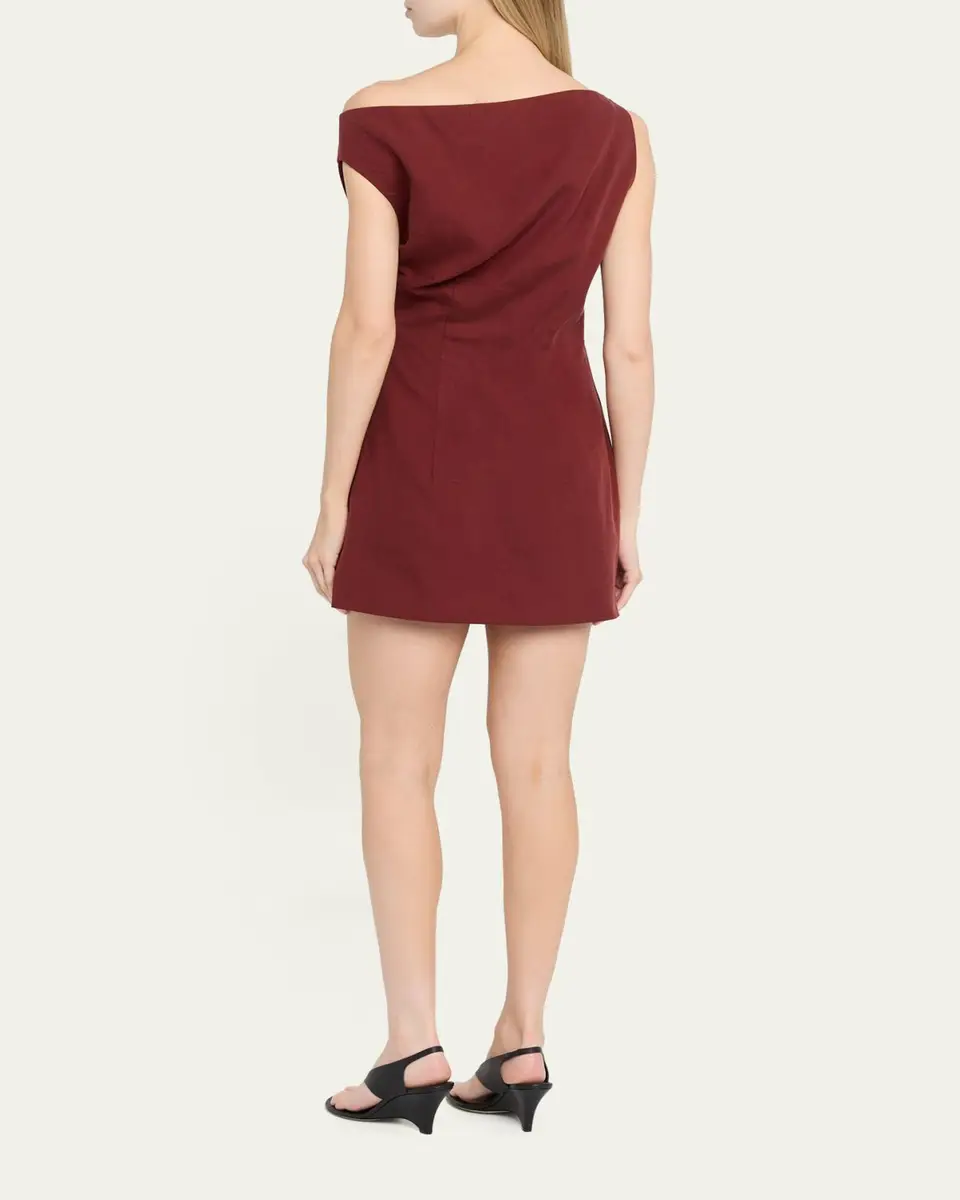 Ronny Kobo Winnie One-Shoulder Draped Mini Dress | Thumbnail 3 Ronny Kobo Winnie One-Shoulder Draped Mini Dress | Thumbnail 3