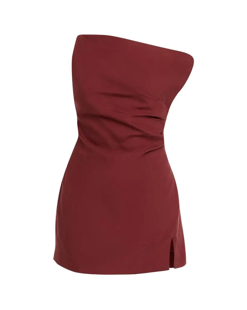 Ronny Kobo Winnie One-Shoulder Draped Mini Dress | Image 1 Ronny Kobo Winnie One-Shoulder Draped Mini Dress | Image 1