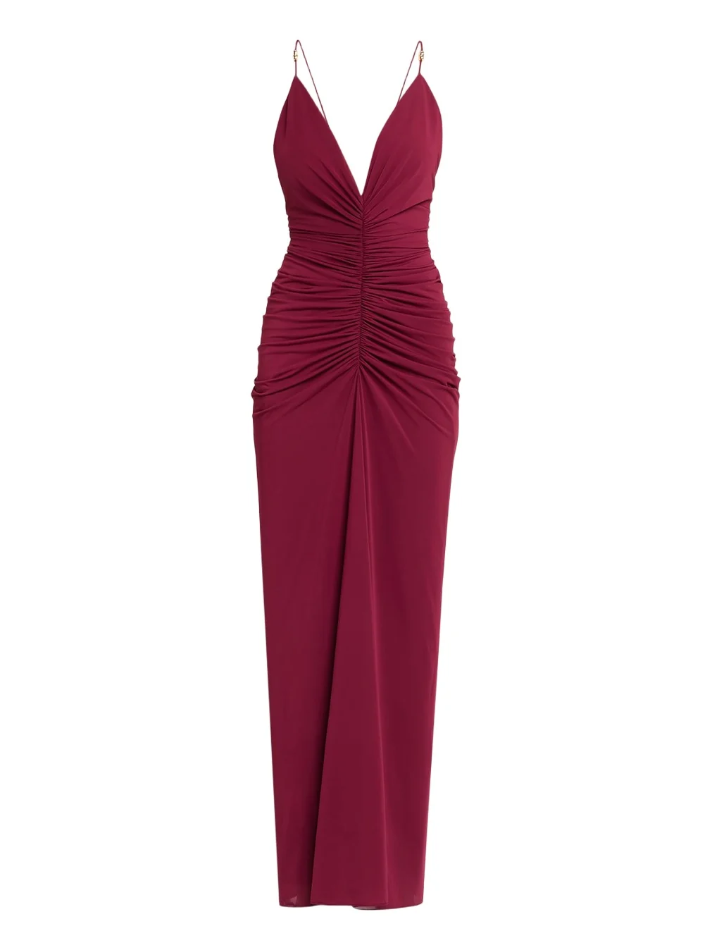 Anya Ruched Tissue Jersey Column Gown