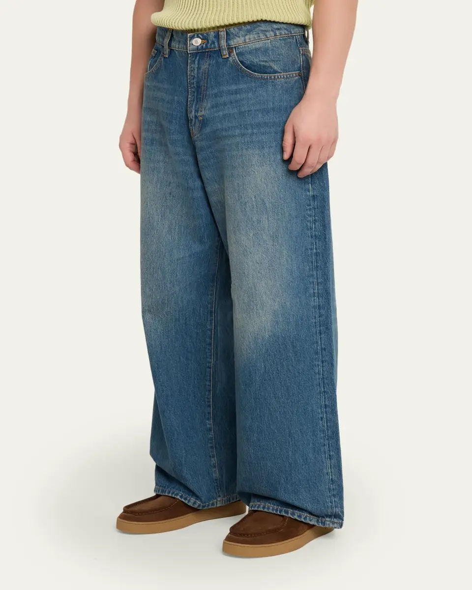 Jeanerica Men's Medium Blue Wide-Leg Denim Jeans | Thumbnail 4 Jeanerica Men's Medium Blue Wide-Leg Denim Jeans | Thumbnail 4
